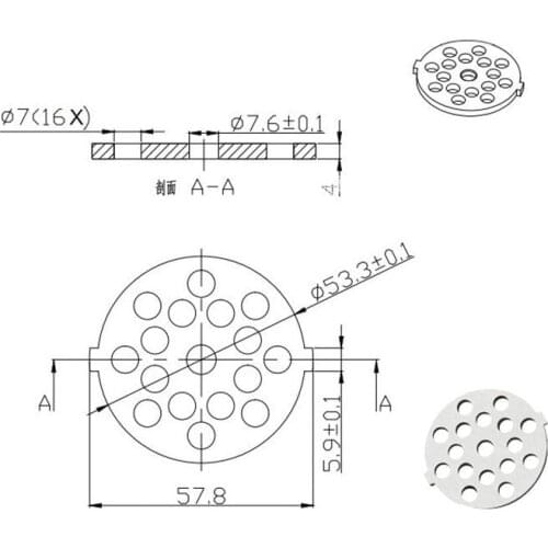 2Pcs SET Meat Grinder Parts For Panasonic Stainless Steel Acesorios Para Amoladora 4mm Thick 2Per Lot