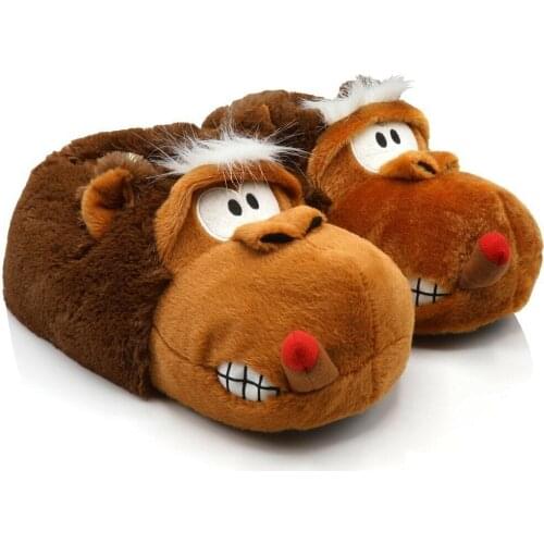 2021 Winter Keep Warm Men Quiet Sole Slippers for Home Soft Indoor Twigy Gorilla Black and Brown Indoor House Shoes