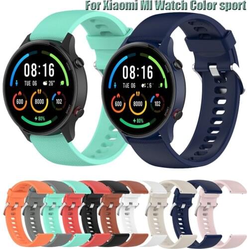 22MM Silicone WatchBand Strap For Xiaomi MI Watch Color Sport Smart Wristband For Xiaomi Haylou RT LS05S Bracelet WirstStrap