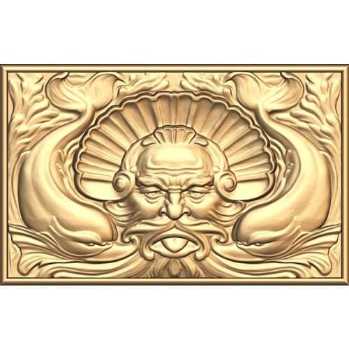 3d model relief for cnc router in STL file format sea power old man