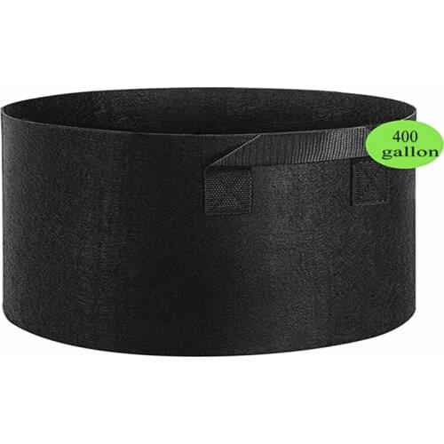 400 Gallon Gardening Fabric Grow Pot Non-woven Felt Grow Bag Vegetable Growing Planter Garden Flower Planting Pots