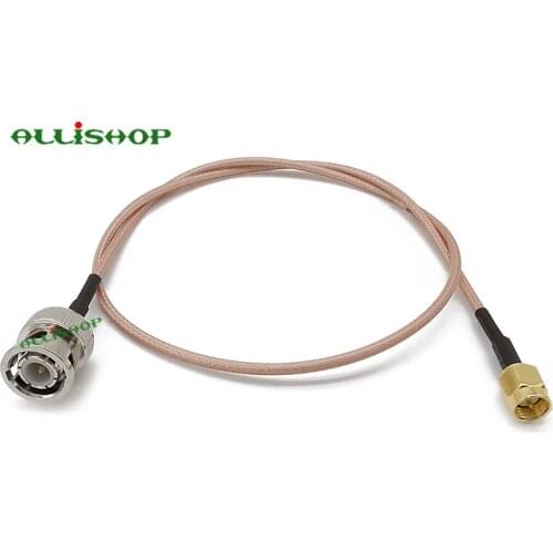 ALLISHOP BNC Male Plug To SMA Male Plug RG316 50 Ohm Coaxial cable BNC to SMA Male RF Cable 3/6/9/12/15M