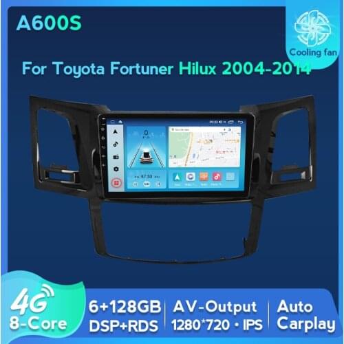 Android 11 Car Radio Carplay+Auto For Toyota Fortuner Hilux 2004-2014 WIFI IPS 1280*720 GPS Navigation Multimedia Player 8Core