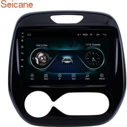 Seicane autoradio 2 din gps 9 inch touch screen car multimedia player For Renault Captur CLIO Samsung QM3 Auto A/C 2011-2016