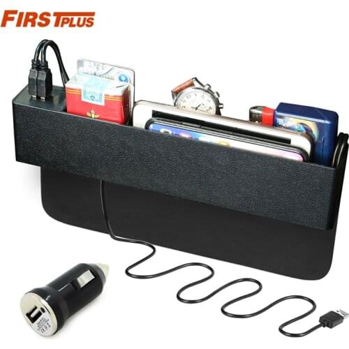 Car Front Seat Gap Filler Organizer CE Certificated 2 Port USB Charger For Cell Phone Mobile Holder Auto Interior Accessories