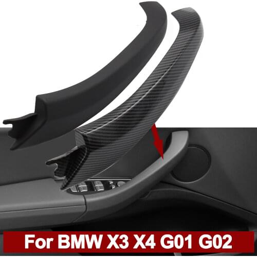 Car Interior Door Left Right Pull Handle Outer Cover Set Replacement For BMW X3 X4 G01 G02 F97 F98 2018-2021