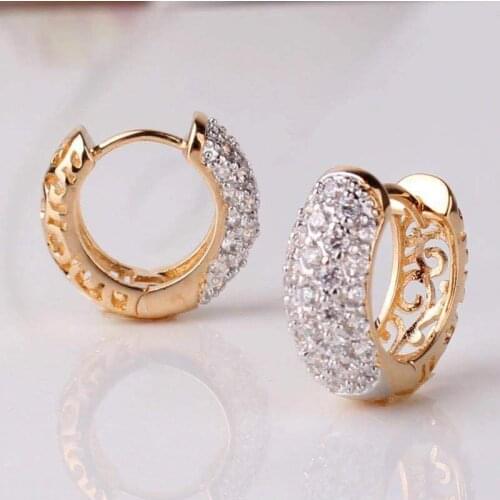 Женские золотые серьги BAOSHINA China At AliExpress