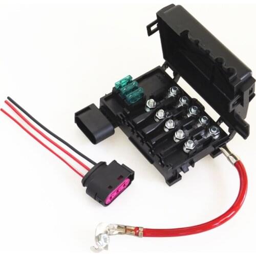 RWSYPL New Battery Circuit Fuse Box + Connector Plug For Golf 4 MK4 Seat Leon Toledo A3 S3 1J0937617D 1J0937550 1J0 937 773