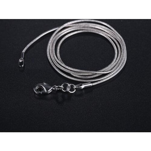 Unisex Simple Style Chains Necklace For Women Men Silver Color Snake Chain Of Different Lengths Gift Fashion Jewelry C012