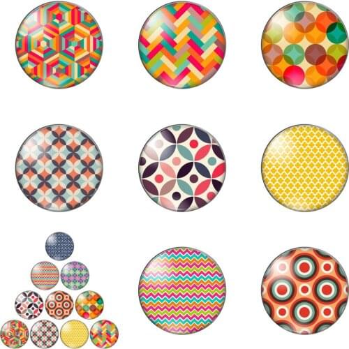 Colorring Gorgeous Symmetry Beauty Round Photo Glass Cabochon Demo Flat Back Making Findings Handmade DIY Accessories