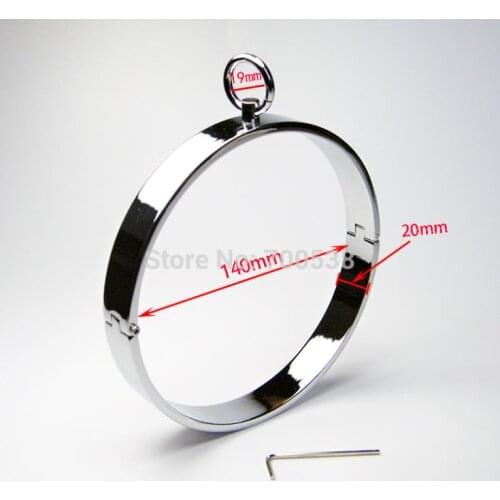 Dia 14cm Metal Neck Sex Collar Adult Slave Role Play metal Collar For men Sex Games couple sex bandage Drop shipping