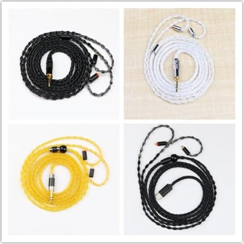 Diy earphone cable silver plated wire mmcx/0.78mm/IE80/A2DC/IM50