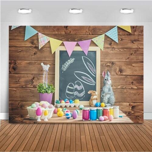 Easter Egg backdrop for photography wood wall background for photo studio spring Easter Photographic Studio Rabbit vinyl floor