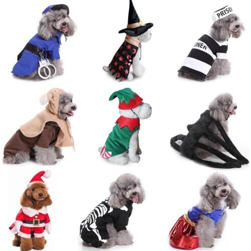 Halloween Pet Dog Clothes for Dog Christmas Costumes for Chihuahua Winter Dog Coat Pet Clothing for Small Dogs Cats Clothes