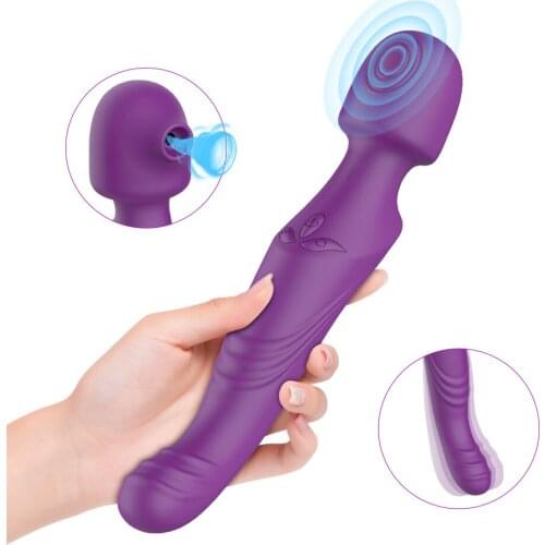 Clitoral Sucking Vibrator Dildo G Spot Stimulation 10 Suction & Vibration Clit Stimulator Silicone Sex Toys for Women Couples
