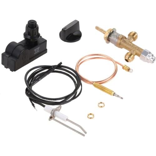 Low Pressure LPG Propane Gas Fireplace Fire Pit Flame Failure Safety Control Valve Kit with AAA Battery Igniter Assembly