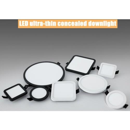 Square Round Downlight Anti-fog Downlight 6W~24W Living Room Ultra-thin Aisle Light Cabinet Light Recessed Light AC90V~260V