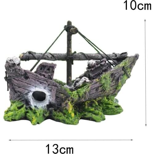 Fish Tank Landscaping Pirate Ships Resin Ship Decorations Suitable for Aquarium Fish Ships SCVD889