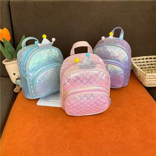 Cute Girls Boys Candy Color Glowing Lollipop Pattern Backpack Toddler Sequins Waterproof Shoulders Bags for Children School Bag