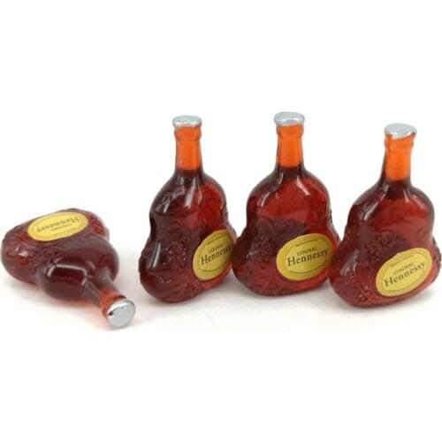 1/12 Dollhouse Mini Model Sale 4 Pcs/Set Classical Wine Bottles Miniature Food and Play Scene of Doll House