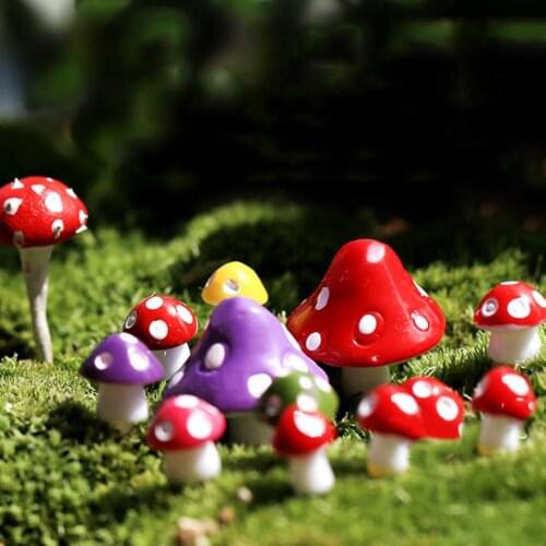 Miniature Mushroom Micro Landscape Bonsai Succulent Plants Mini Garden DIY Decor