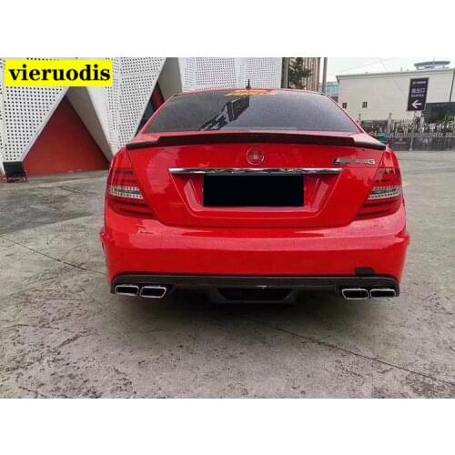 Carbon Fiber Rear Trunk Spoiler Wing For Benz W204 Spoiler C Class C200 C250 C300 C350 C63 4-Door 2008-2013