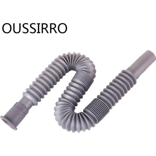 Plastic Cess-Pipe Drain Plumbing Plomberie Flexible Drain Hose Kitchen Sink Hose Pipe Drainer Plumbing Hose Tube Basin Tank