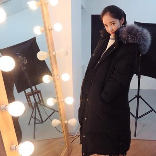 Down Cotton-padded Clothes Girls Fund Korea Winter New Pattern Korean Long Overknee Heavy Seta Lead Thickening Ma'am Loose Coat