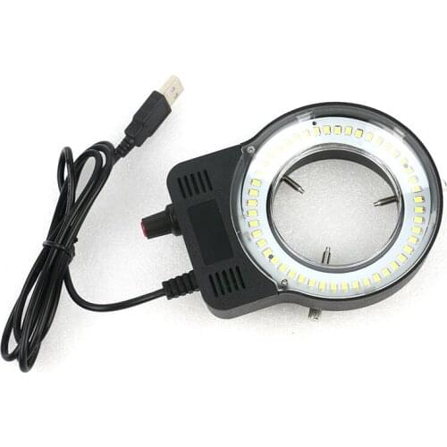 48 LED Ring Light Adjustable SMD USB Light Portable Removable Backpack illuminator Head Circle Lamp For Industry Microscope