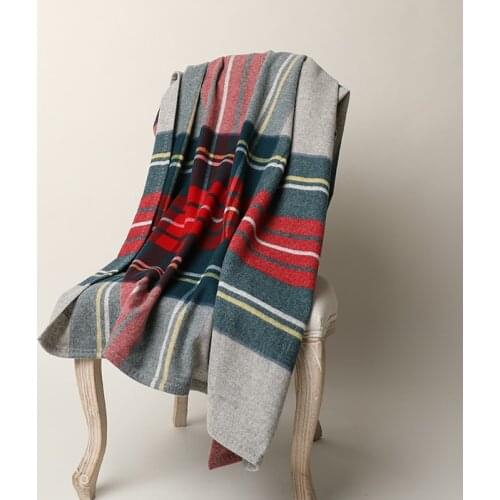 Luxury Noble Designer Cashmere Throw Blankets Thick Fleece Household Sofa Bed Covers Plaid Blanket For Travelers 135*186cm