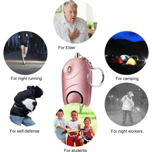Self Defense Alarm Anti-Attack Tool 130Db Security Protect Alert With Keychain Scream Loud Emergency Alarm For Girl Women Kids