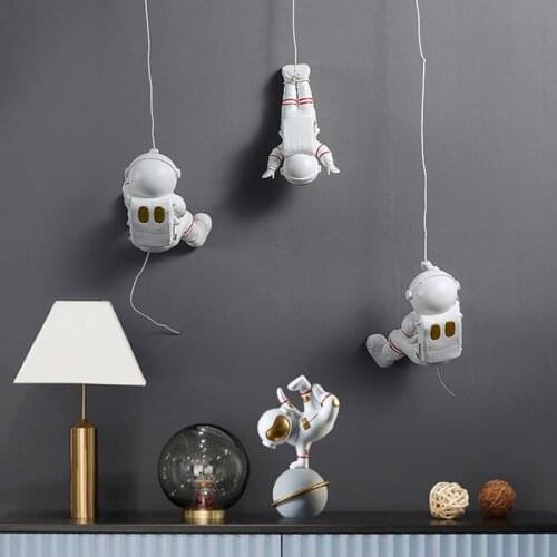 Nordic Space Astronaut Boy Climbing Man Resin Wall Hanging Decoration Sculpture Climbing Figurines Creative Wall Decor Kids Gift