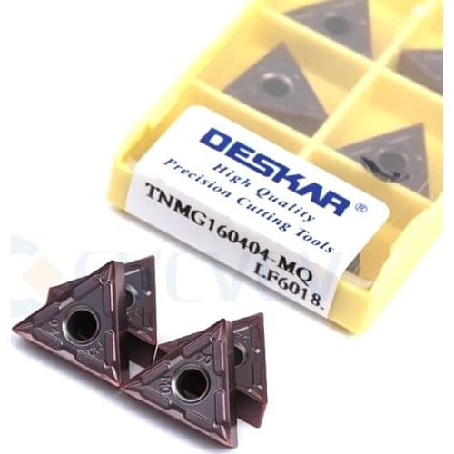TNMG160404-MQ LF6018 TNMG160408 Lathe Machining Stainless Steel Turning Tools Carbide inserts Double Sided Cut off Chip flutes