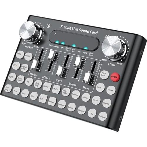 Audio USB External Sound Card All-in-on Headset Microphone Mixer Kit Webcast Personal Entertainment Streamer Live Broadcast HOT