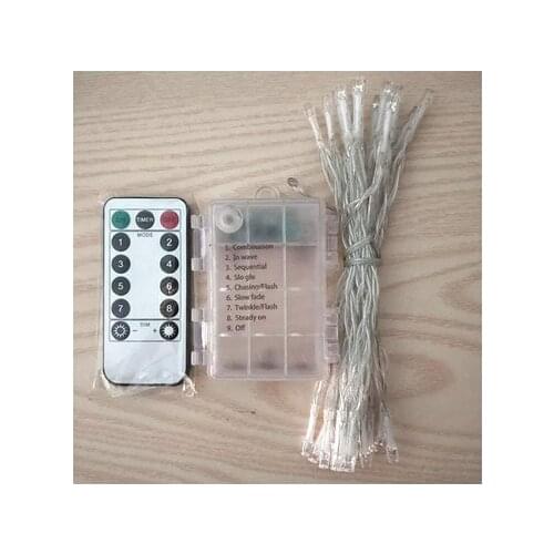 8 mode 5M 10M 20M 3*AA Battery Waterproof Outdoor Home holiday String lights for Christmas Festival Party Fairy Colorful Xmas