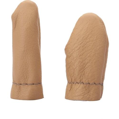 2Pcs/1Pair Thumb Index Finger Protector Guard 6.5cm Safe Leather Needle Felting DIY Handmade Leather Craft Embroidery Tool