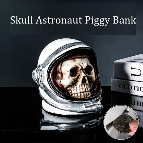 Astronaut skull piggy bank large capacity astronaut Money Box personality 3D ghost piggy bank