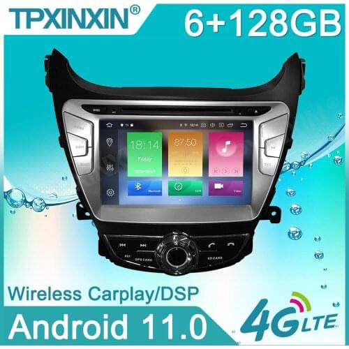 Android 11 6+128G For Hyundai ELANTRA 2011-2013 Car Stereo Multimedia Player Android GPS Navigation Auto Audio Radio