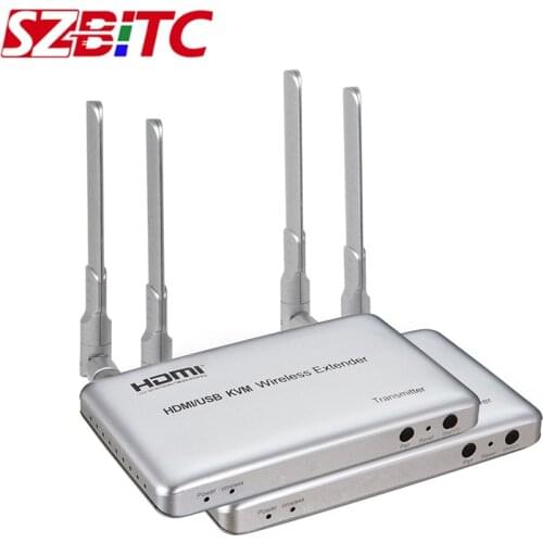 SZBITC HDMI KVM Wireless Extender 50M 1080P Audio Video Extension 2.4G 5G Transmitter Receiver USB Keyboard Mouse PC To TV
