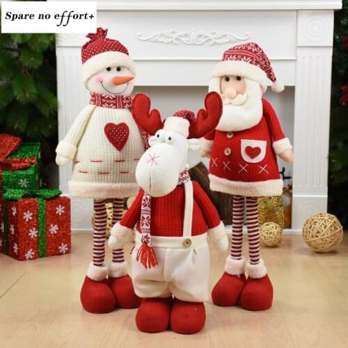 Big discount Christmas Party Decoration Dolls Christmas Decoration for Tree Santa Claus Snowman Toys Figurines Decorazioni