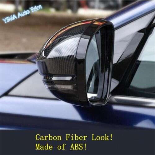 Lapetus Auto Styling Door Side Wing Rearview Mirror Case Cover Trim Fit For Nissan Teana / Altima 2019 2020 Carbon Fiber ABS