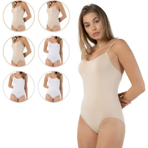 FORMeasy 6 Pack 3 White 3 Beige Seamless Bodysuit