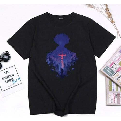 Shadow Graphic Spike Spiegel T-shirt for Women Vintage Nostalgic Anime Cowboy Bebop Tops Casual Cool Summer Cotton Tee Camisetas