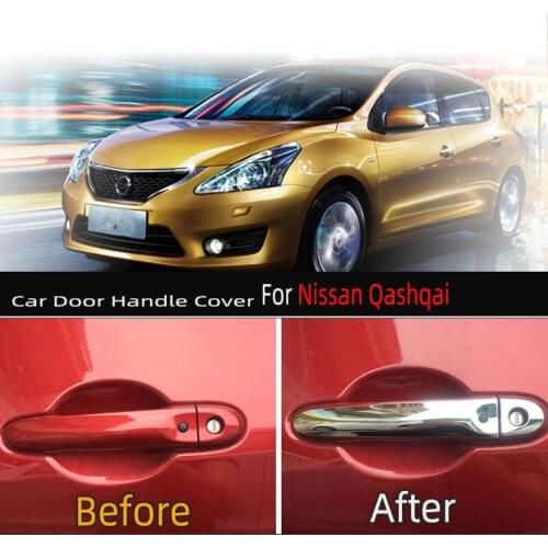 KARCNG 8pcs/set Car door handle cover stainless steel Chrome decorative sticker FOR Nissan March Micra Versa Tiida Note E12