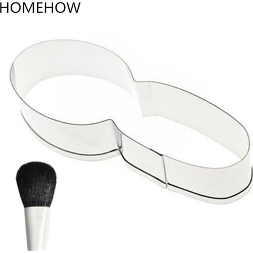Hot 1PC/Lot Cosmetic Series Make-up Brush Cookie Cutter Kitchen Accessories DIY Brush Shape Stainless Steel Cake Decorating Tool