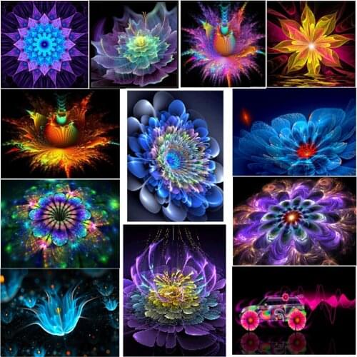 5DDIY abstract diamond painting painted diamond flower handmade cross stitch set embroidery Mosaic Christmas decoration circle h