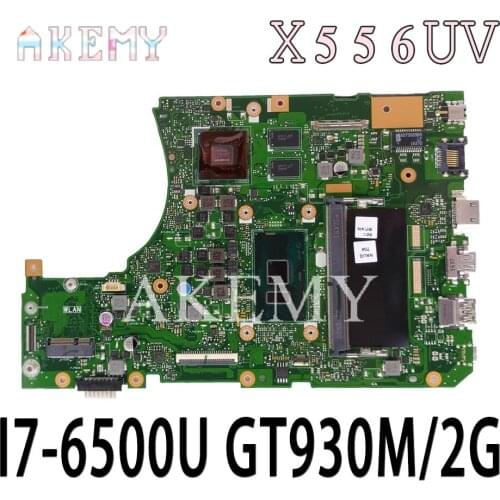 New Mainboard For Asus X556U X556UV X556UF X556UR X556UJ X556UQ X556UQK laptop motherboard 4GB I7-6500U CPU GT930M/2GB DDR4
