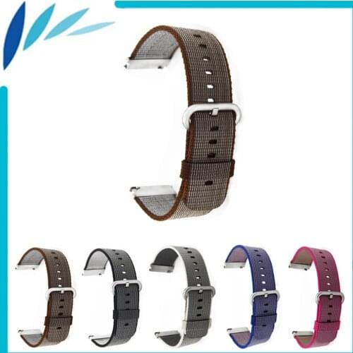 Nylon Watch Band 22mm for Montblanc Stainless Steel Pin Clasp Watchband Strap Wrist Loop Belt Bracelet Black Brown Red Purple