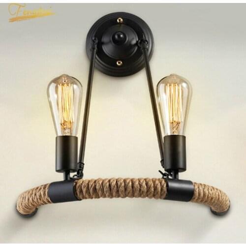 Nordic Iron Wall Lamp American Retro Bedroom Bedside Lamp Wall Lights for Mirror Light Living Room Dining Room Wall Sconce Lamp