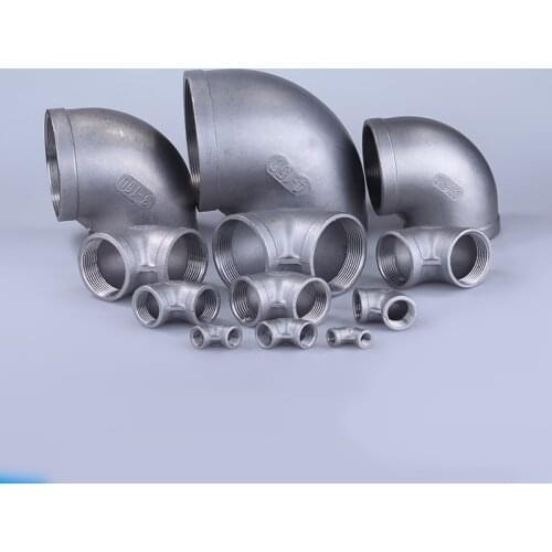 New 1/8" 1/4" 3/8" 1/2" 3/4" 1" 1-1/4" 1-1/2" BSP Elbow 90 Degree Angled Stainless Steel 304 Female Threaded Pipe Fitting